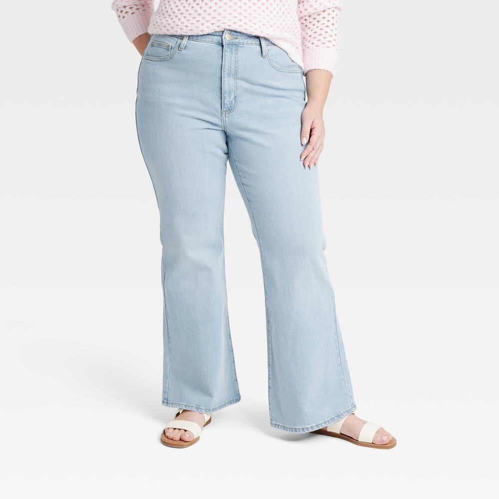 Universal Thread High Rise Flare Jeans 24 Plus New Stretch Boho Western Festival